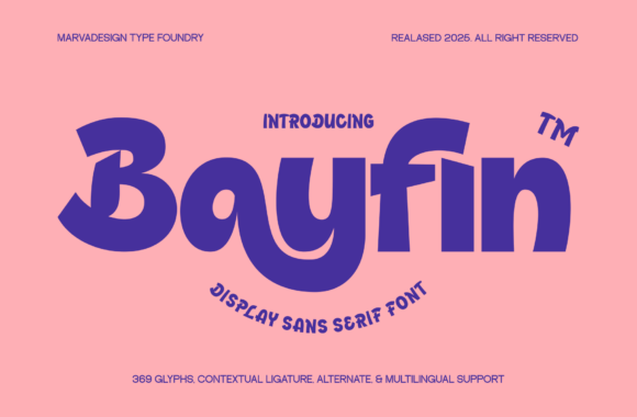 Bayfin: A Playful Display Typeface for Bold Branding