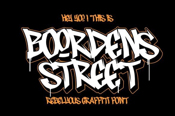 Boorden Street Font: Bold Graffiti Style for Design
