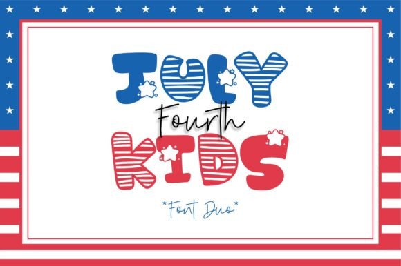 July Fourth Kids: A Playful Display Font for Web Design