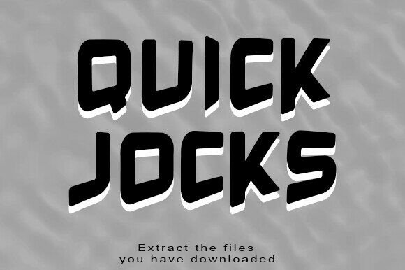 Quick Jocks Typeface for Bold Marketing