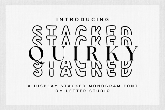 Quirky Stacked Monogram: A Playful Display Font for Modern Web Design