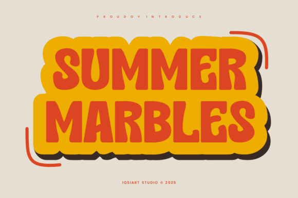 Summer Marbles: A Bold Display Font for Modern Editors